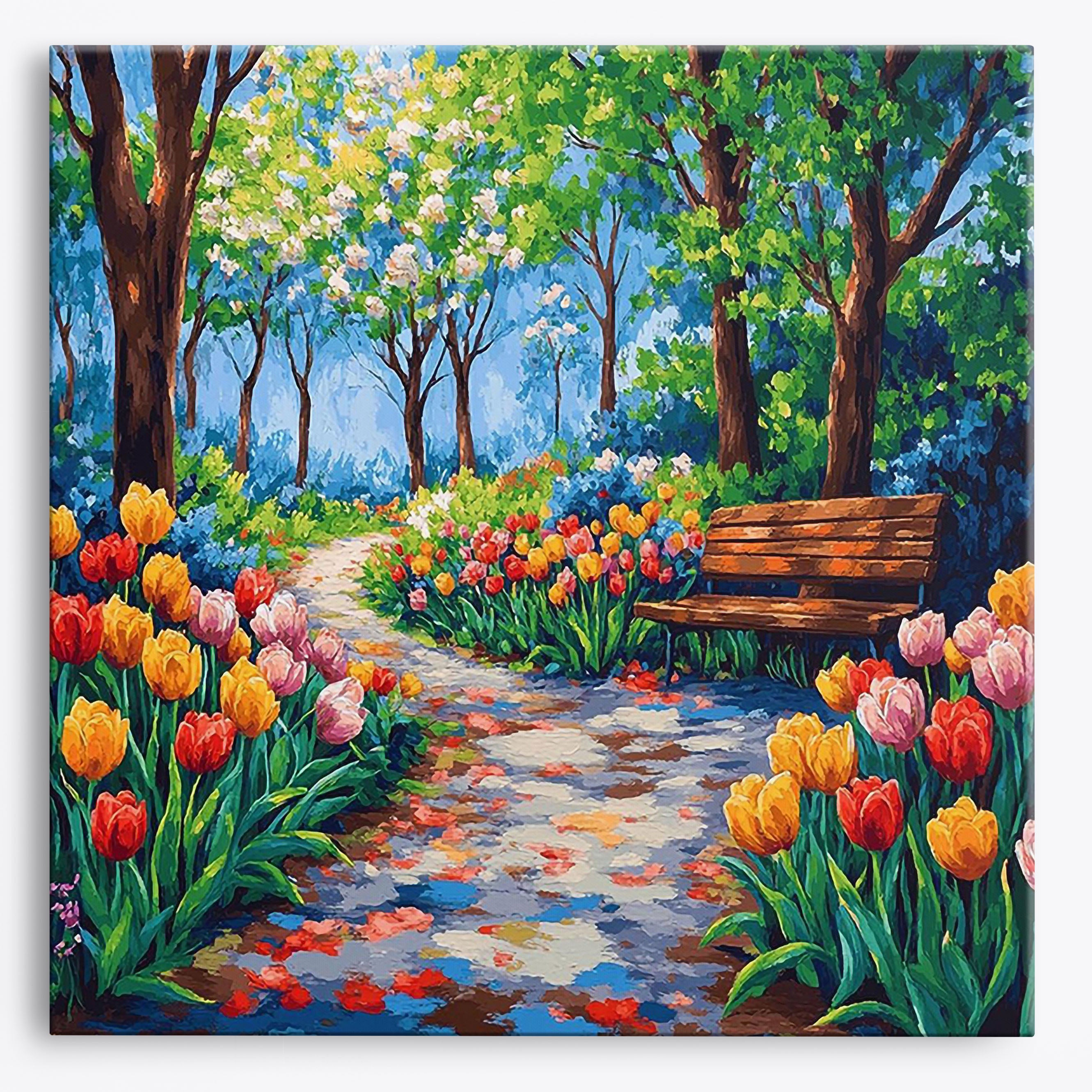 Blossom Path No Frame / Regular (15.75"x15.75"/40x40cm) / 24 colors