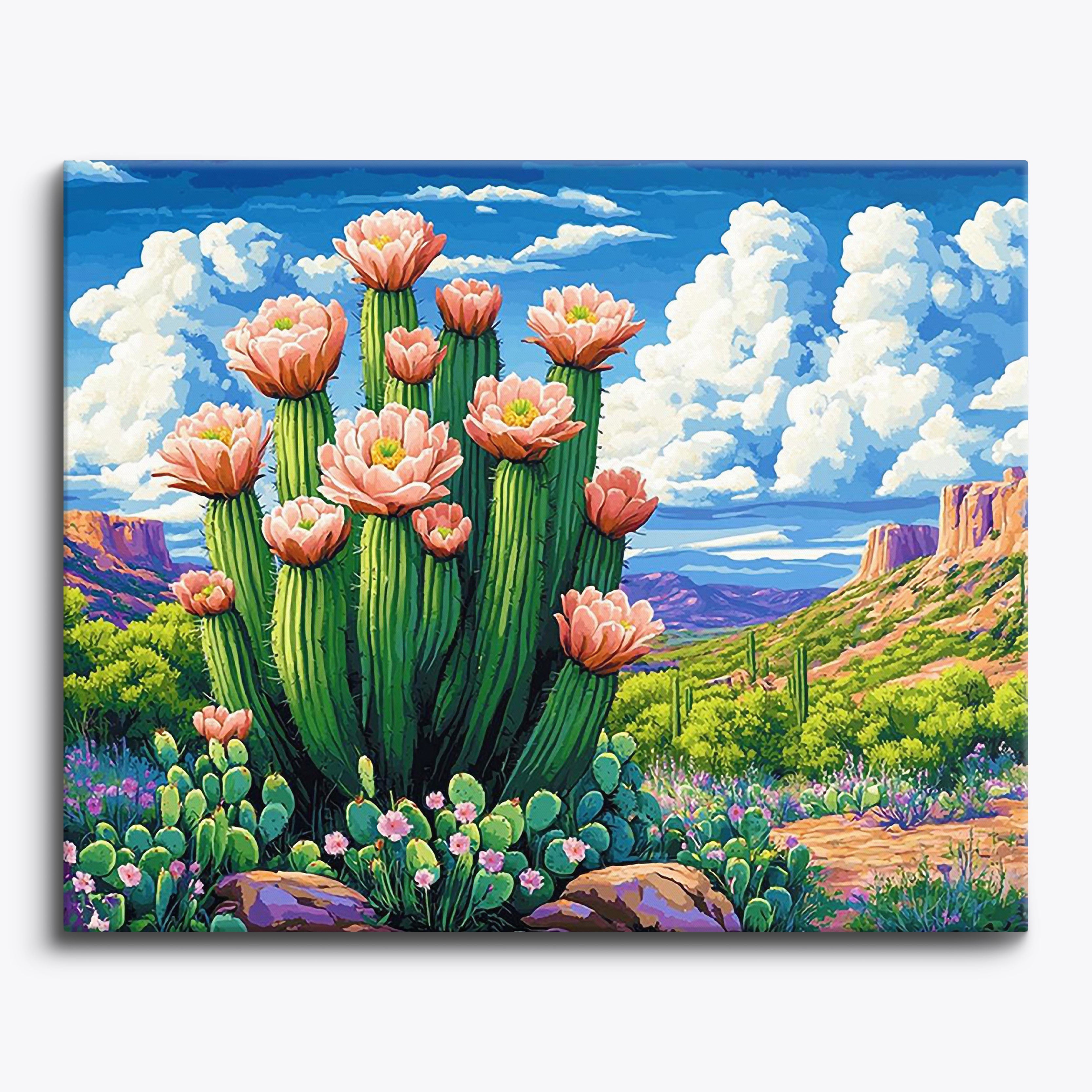 Cactus Blossom No Frame / Regular (15.75"x19.7"/40x50cm) / 24 colors