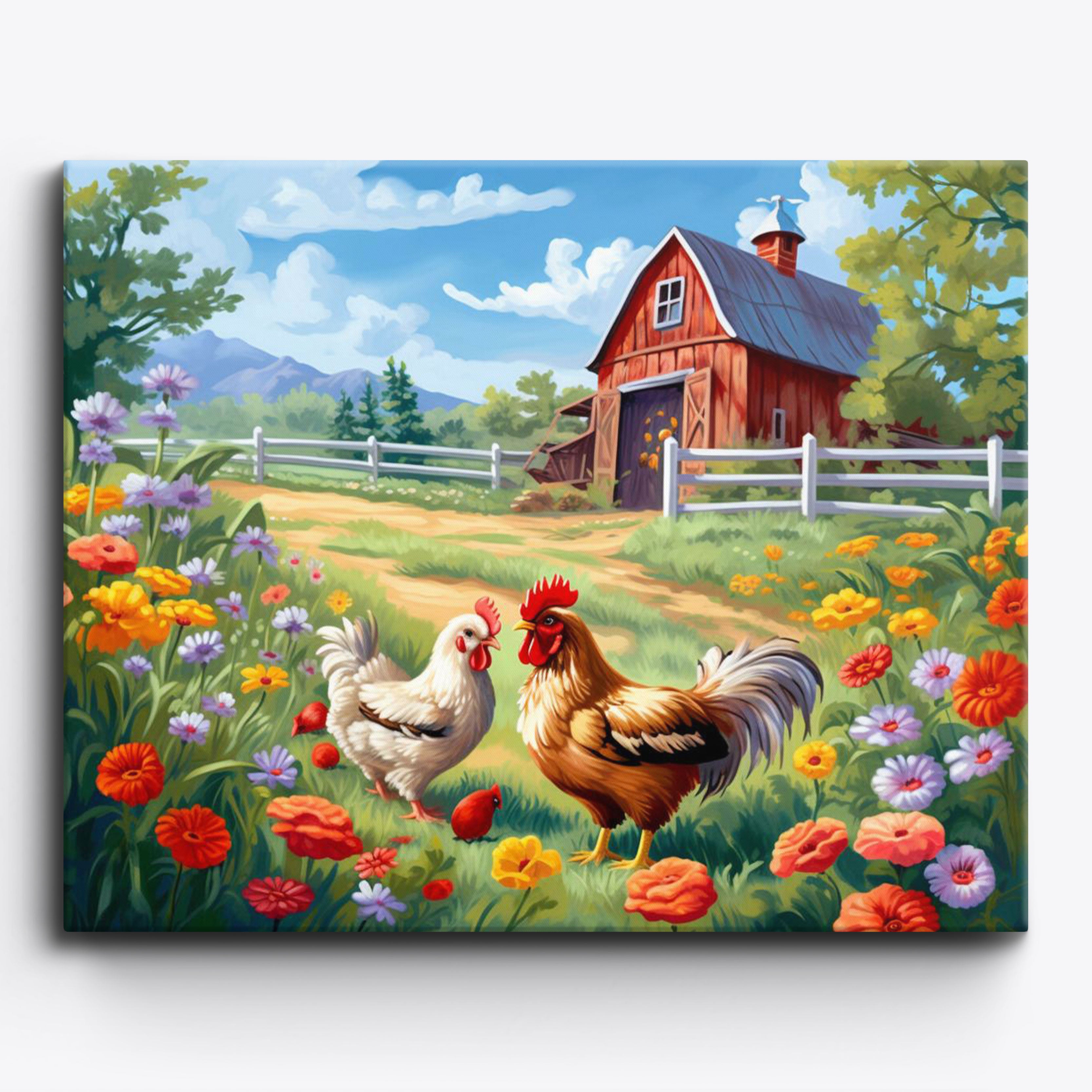 Chicken Meadow No Frame