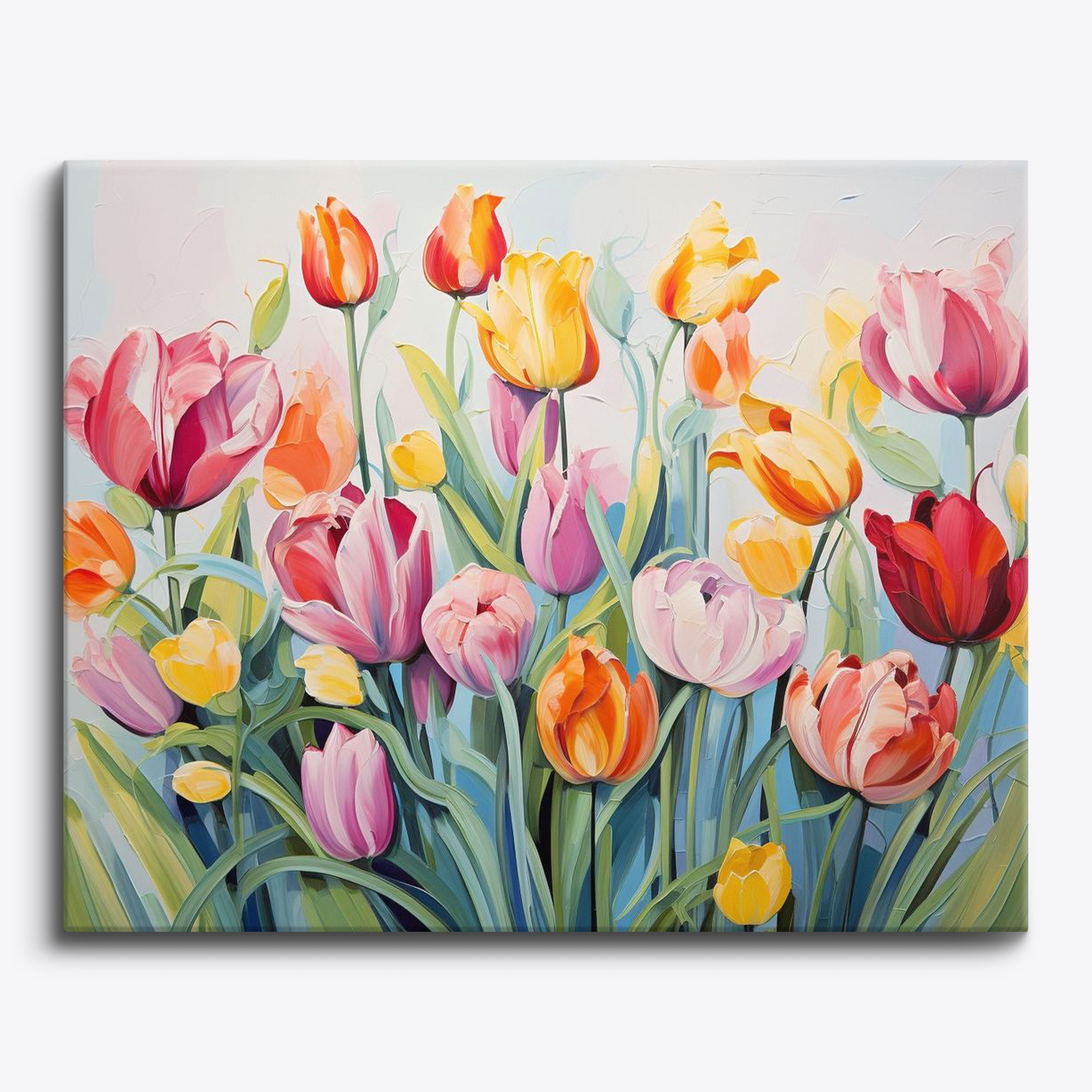 Colorful Tulip Array No Frame