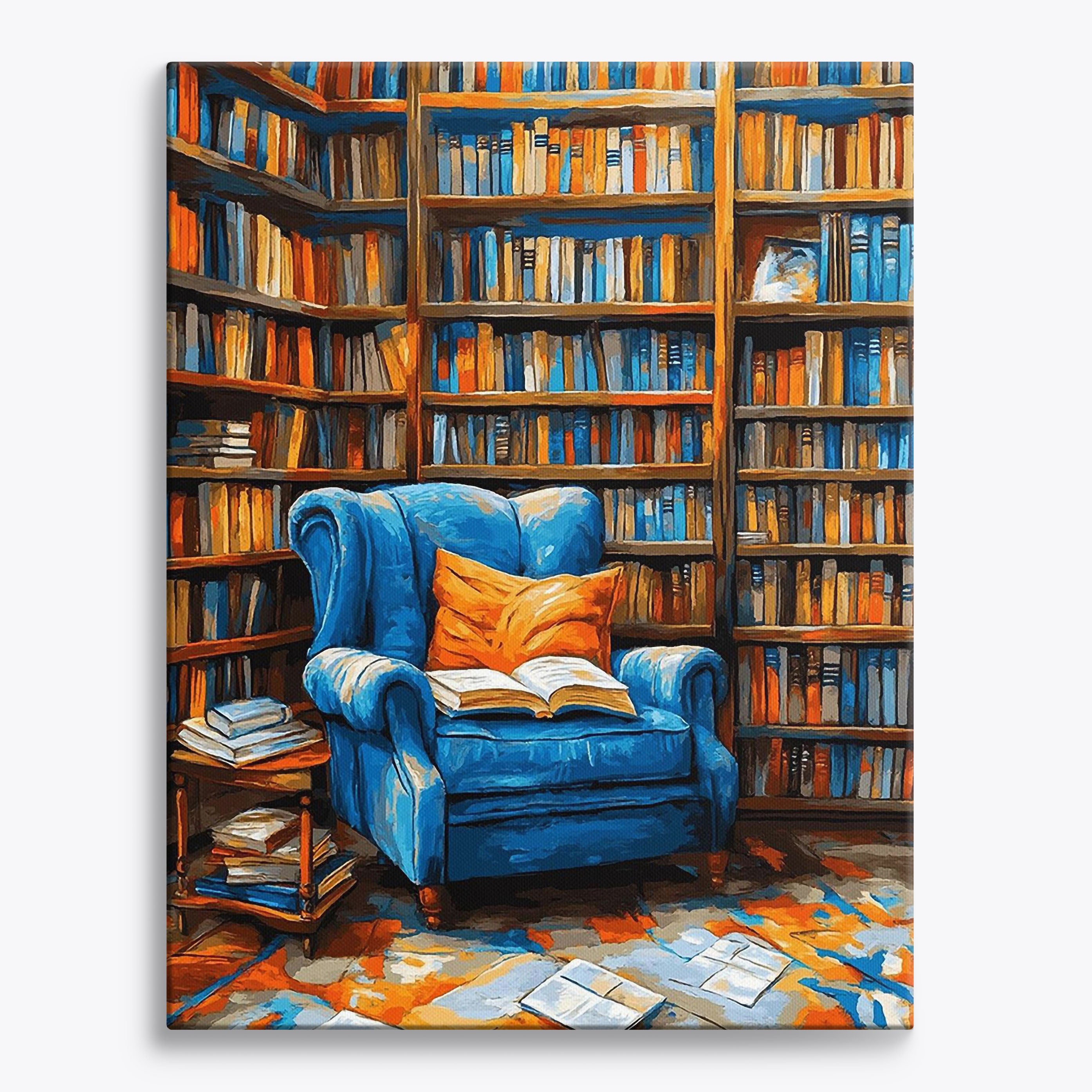 Cozy Book Nook No Frame / Regular (19.7"x15.75"/50x40cm) / 24 colors