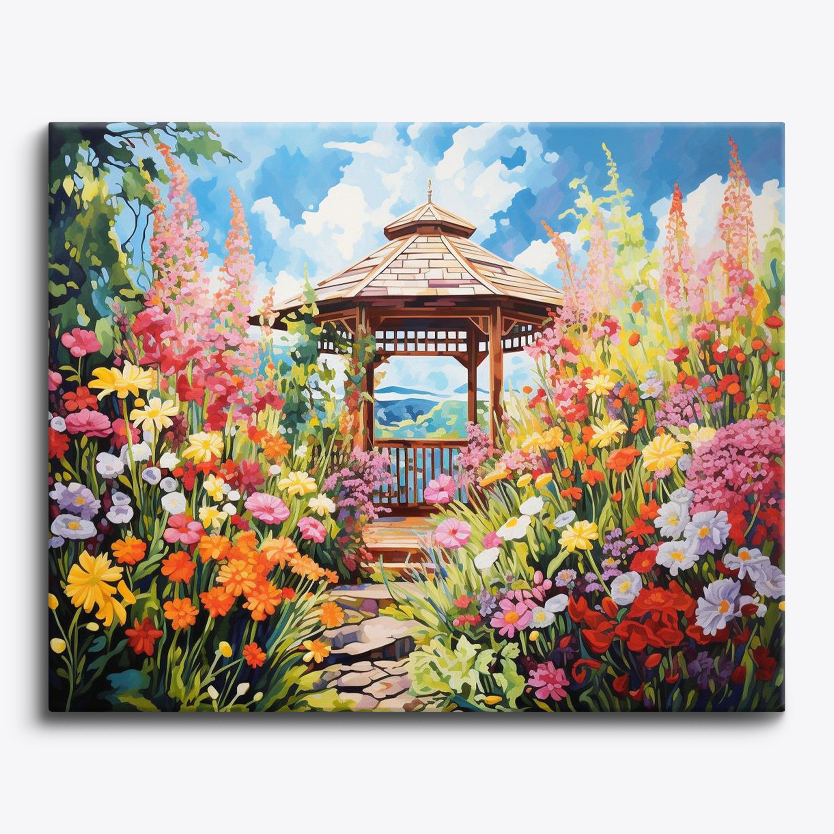 Flower Filled Gazebo No Frame