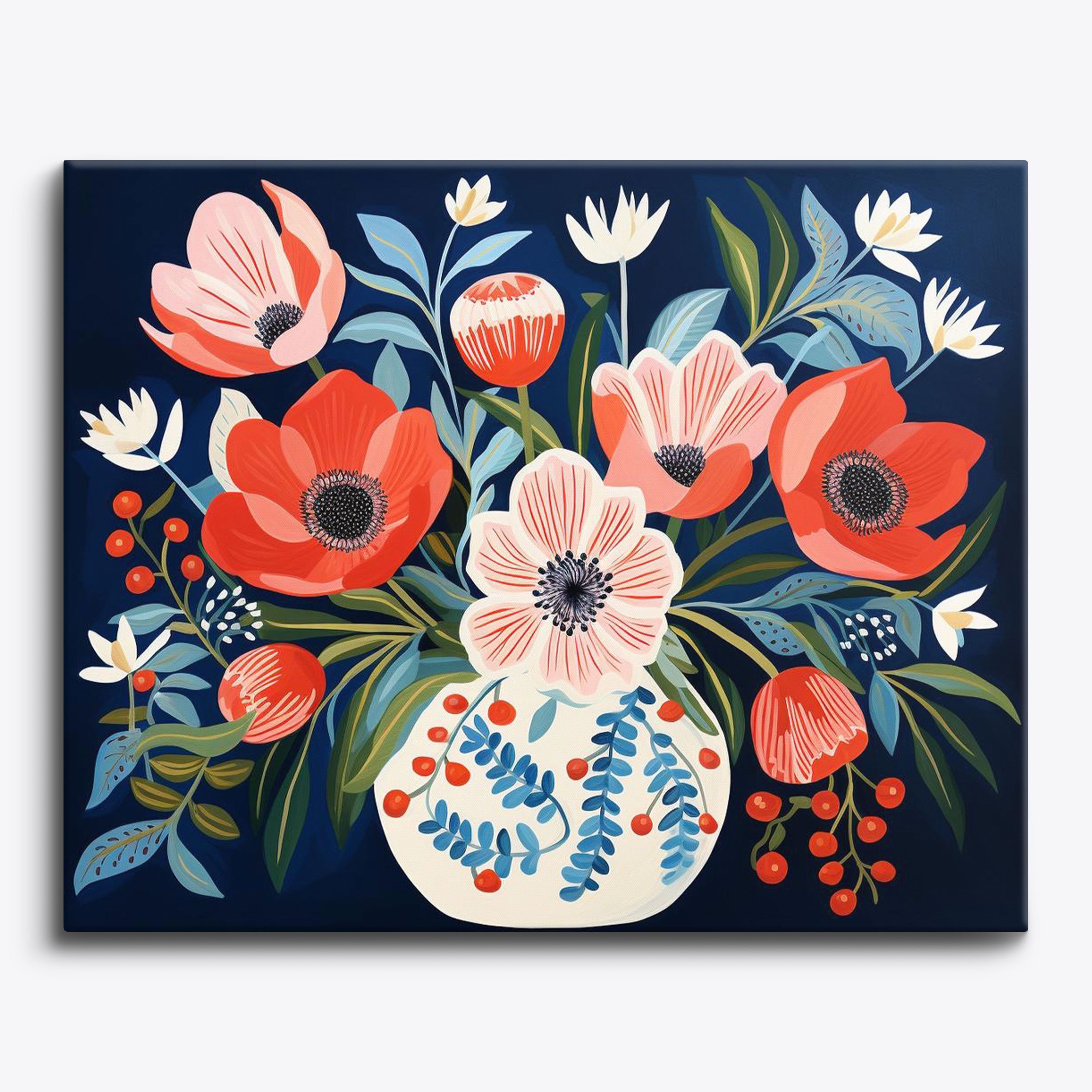 Folk Art Florals No Frame / 24 colors