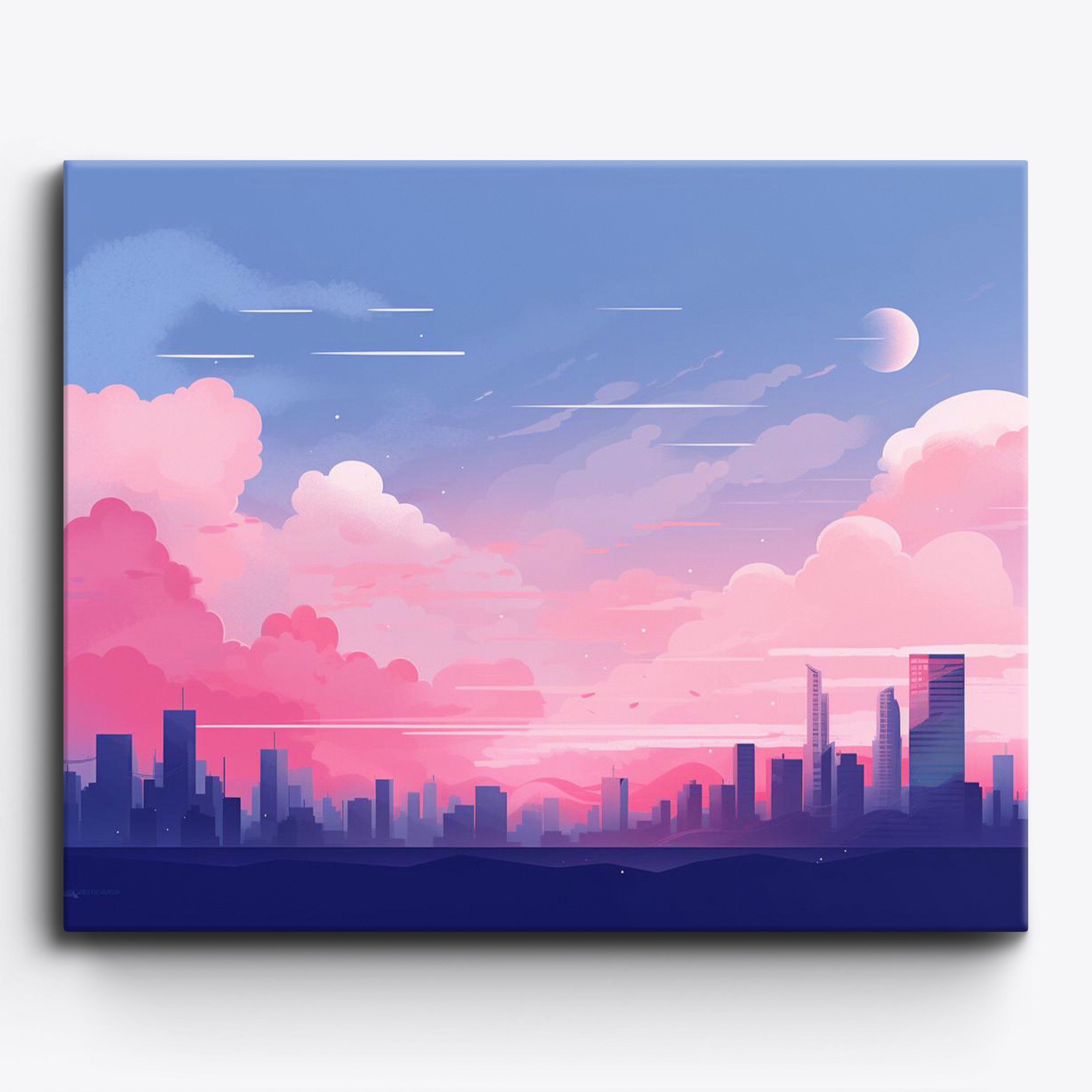 Pastel Skyline No Frame