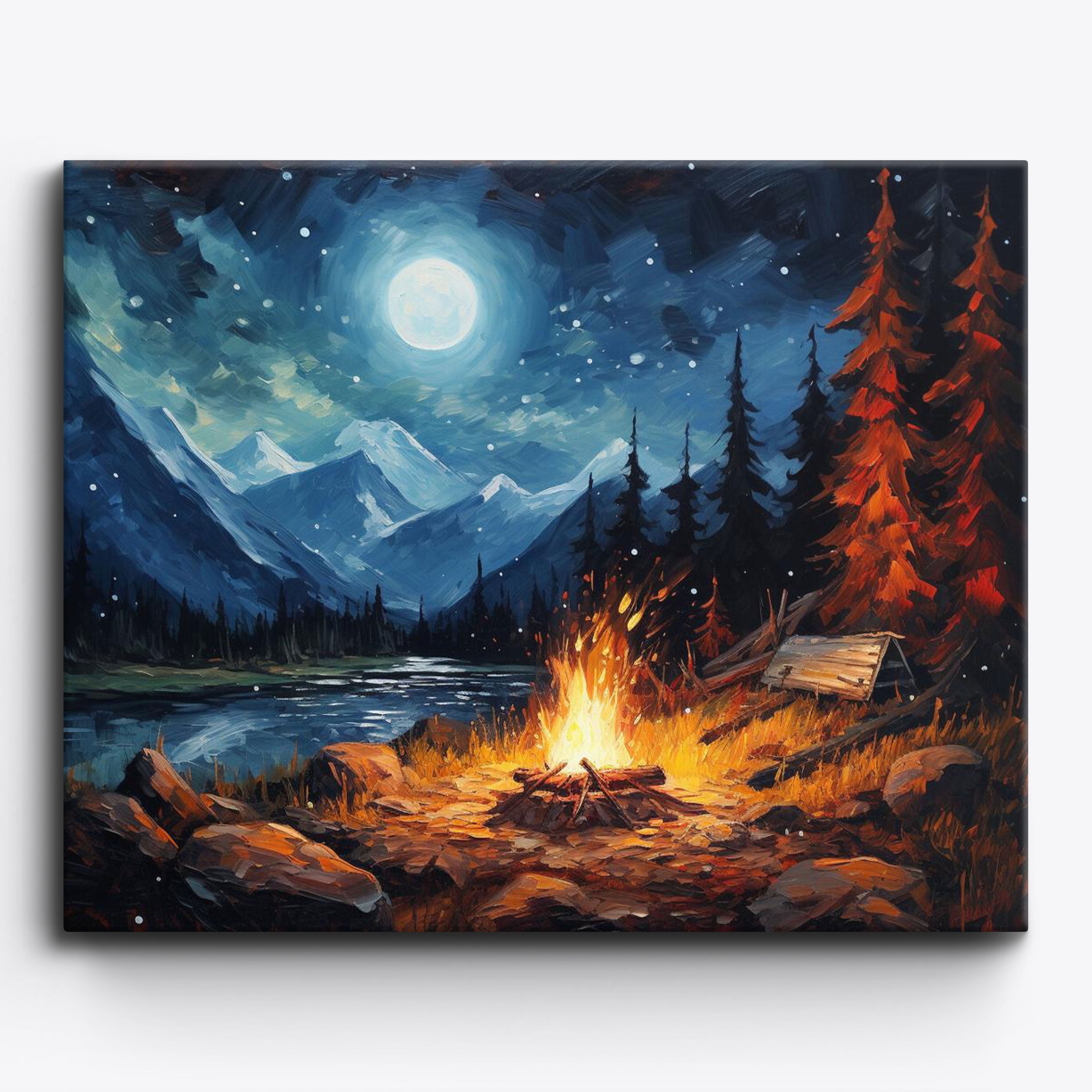 Starry Night Fire No Frame