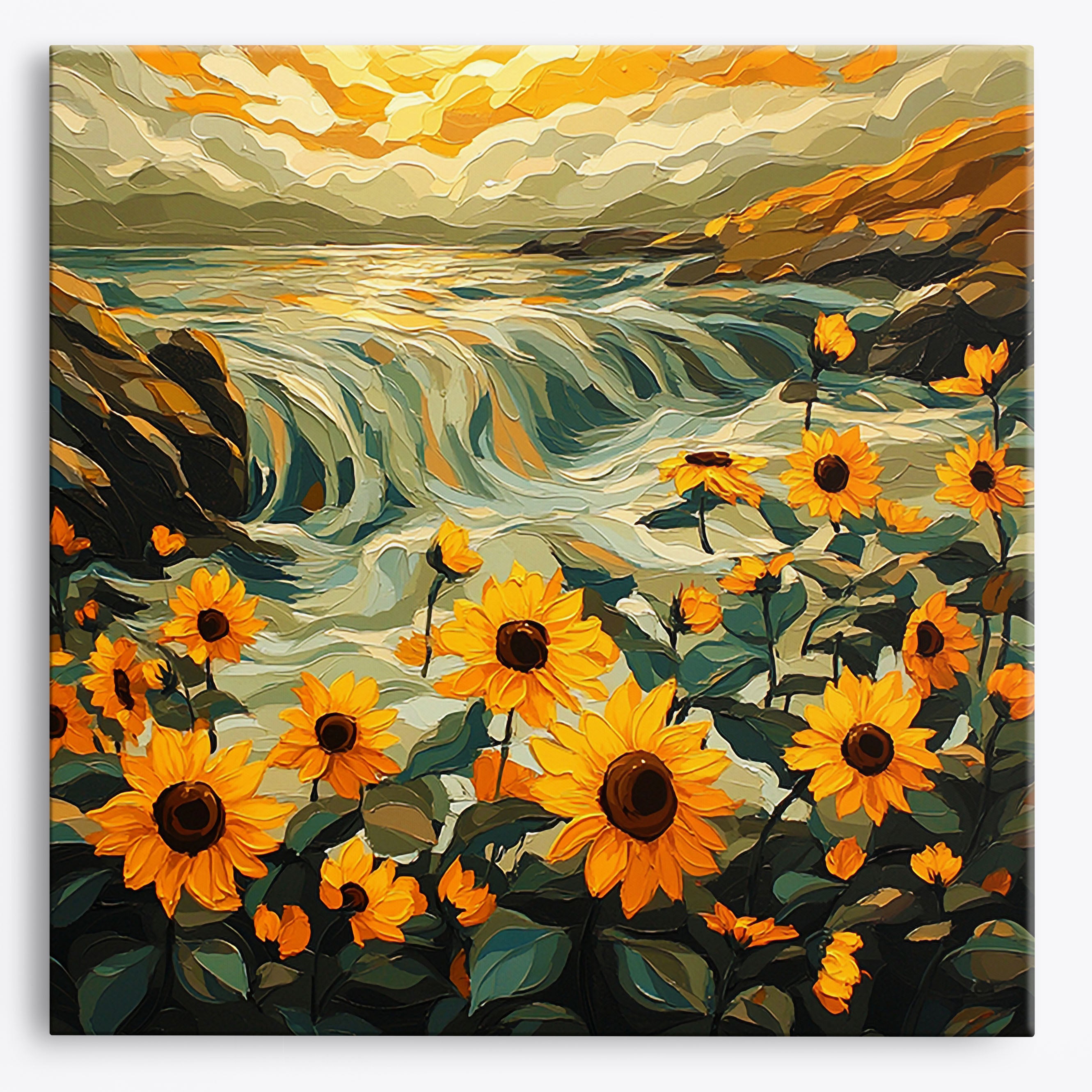 Sunflower Wave No Frame / 24 colors