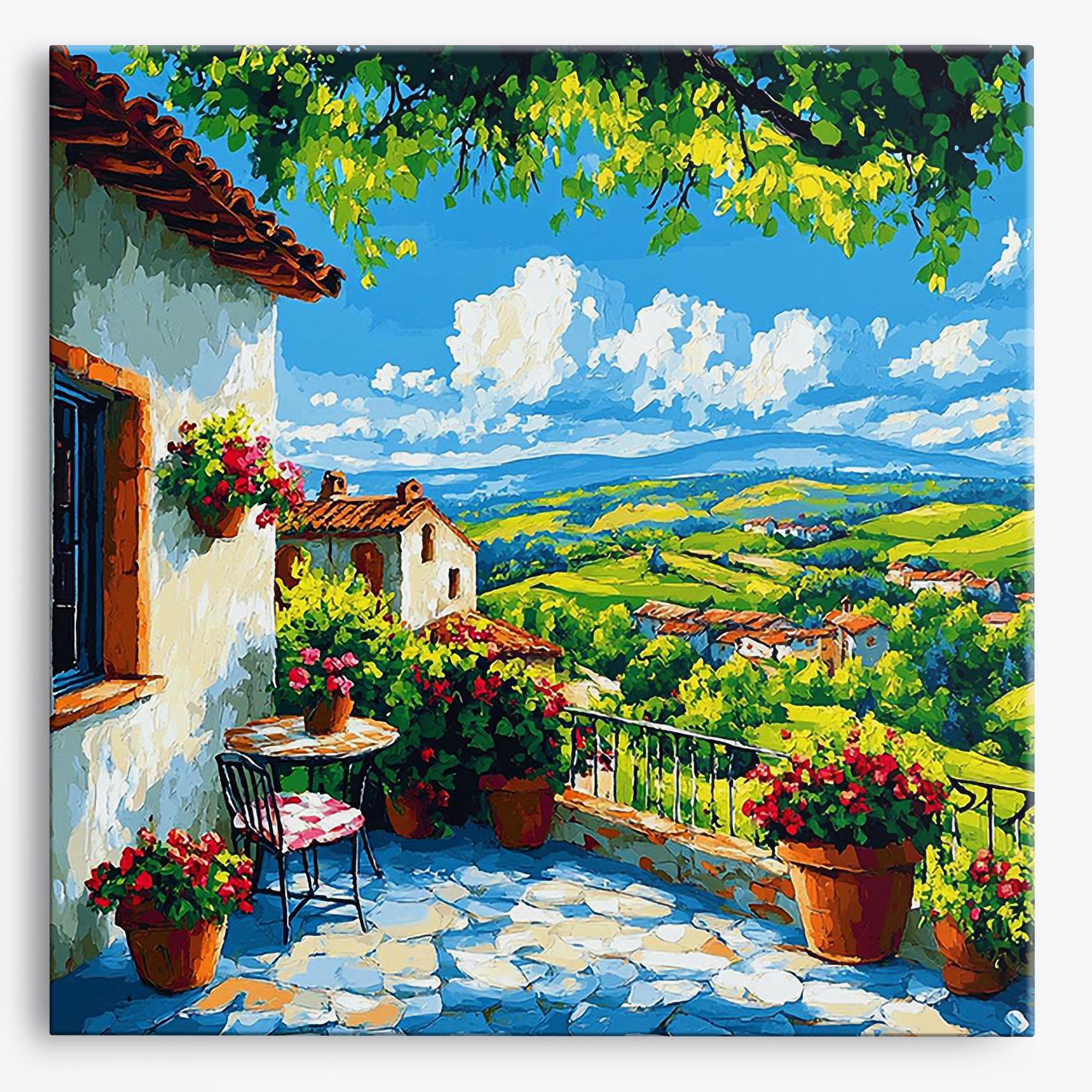 Sunlit Hills No Frame / Regular (15.75"x15.75"/40x40cm) / 24 colors