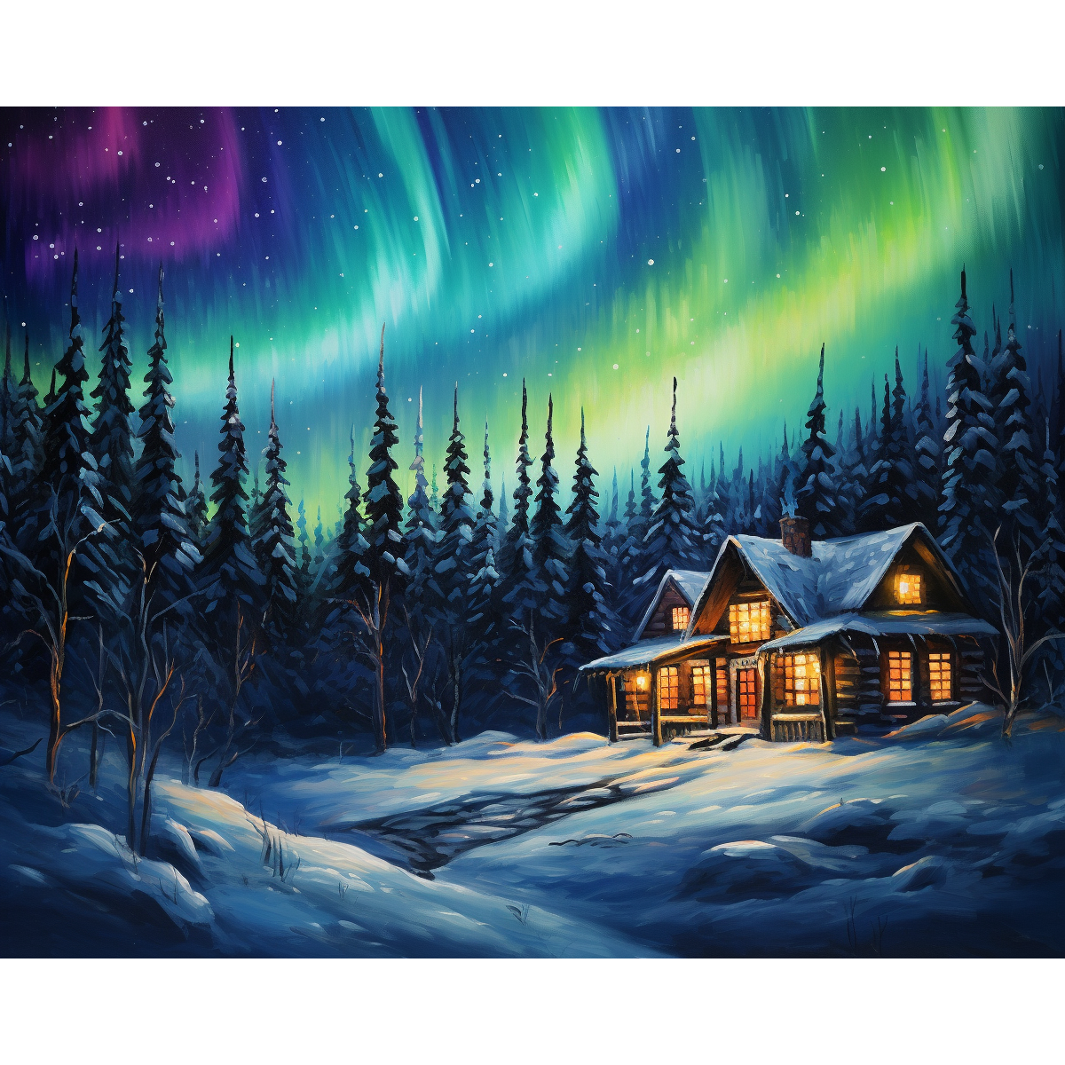 Aurora's Cabin Glow