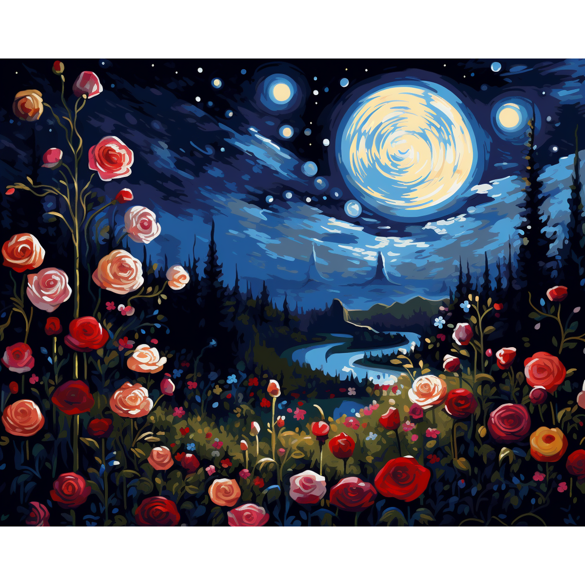 Cosmic Rose Garden