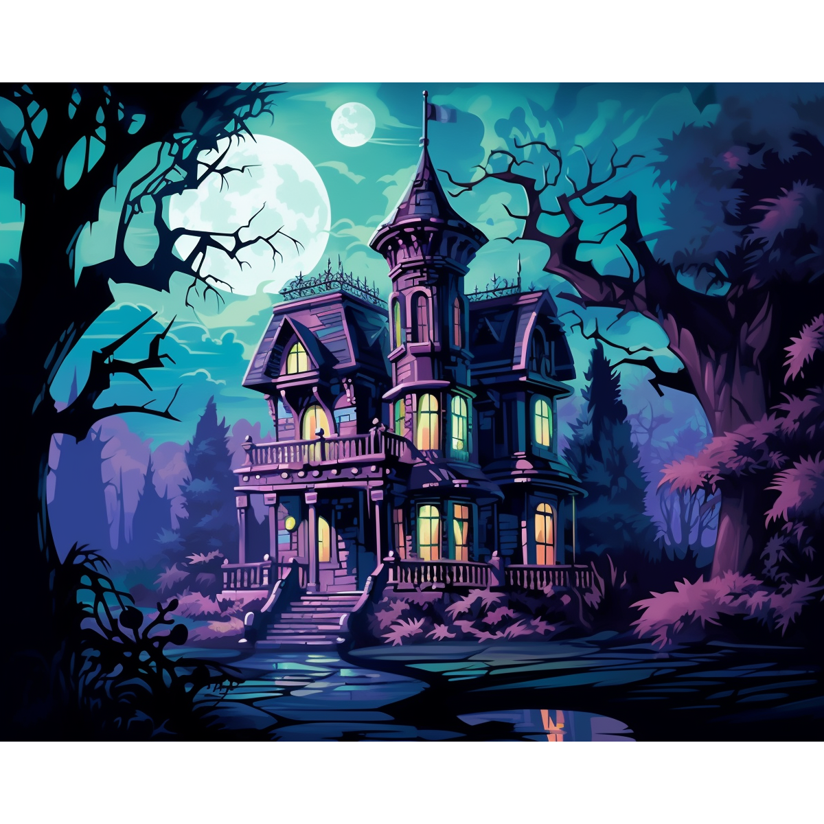 Gouache Ghosthouse