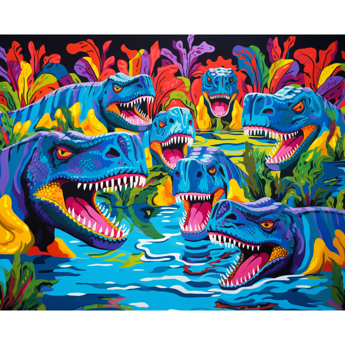 Neon Dino Lake